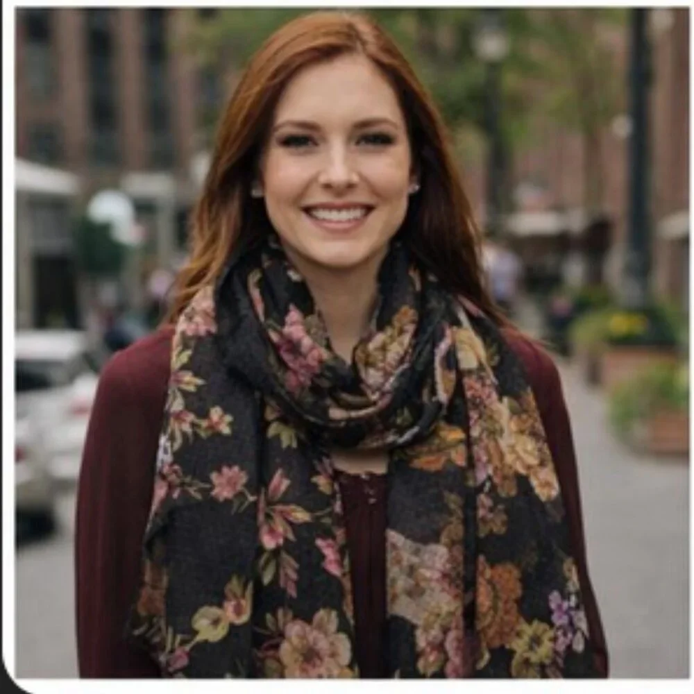 🖤 Sheer Floral Patchwork Scarf | Romantic & Lightweight